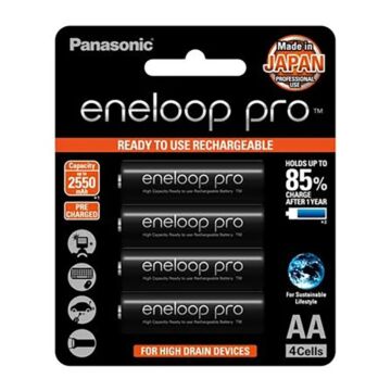 Panasonic eneloop pro AA Rechargeable Ni-MH Batteries (2550 mAh)