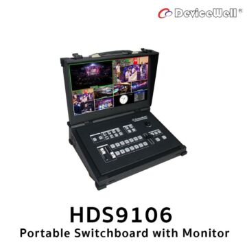 Devicewell HDS9106 Portable switchbooard with monitor HDMI*2 +SDI4 SD/HD/3G