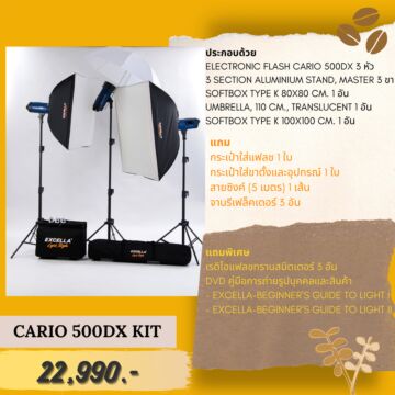 EXCELLA Cario 500DX Kit ชุดแฟลชสตูดิโอ