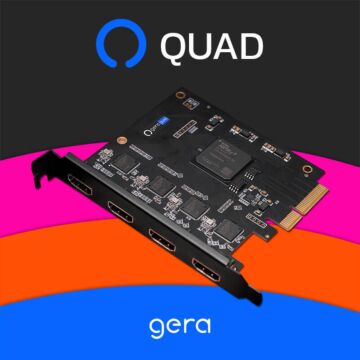 Gera QUAD 4 HDMI PCIe Video Capture Card 1080P60