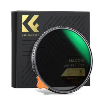 K&F Concept Black Diffusion (Mist) 1/4 and ND2-ND32 (1-5 Stop) Variable ND Nano-X Filter