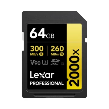 Lexar Professional 2000x SDHC / SDXC UHS-II Card GOLD Series