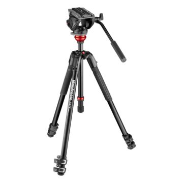 Manfrotto MVH500AH Fluid Video Head with 190X Aluminum Tripod Kit (MVK500190XV)