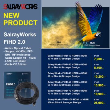 SalrayWorks HDMI FiHD 2.0 รองรับ 4K / HDR