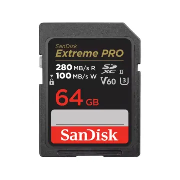 SanDisk Extreme PRO SDXC UHS-II Card / Speed 280 MB/s V60 U3