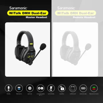 Saramonic WiTalk DMH Dual-Ear Master Intercom Headset