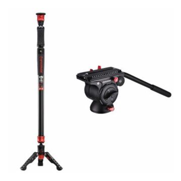iFootage Cobra 2 Strike A150S Ⅱ Aluminum Monopod with Komodo K5 Fluid Head